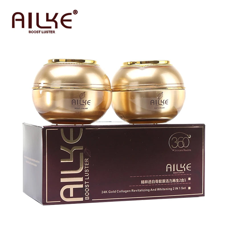 AILKE cosméticos cuidados da pele facial conjuntos hidratantes branqueamento mulheres adormecidas beleza creme rugas produtos faciais feminino Atacado