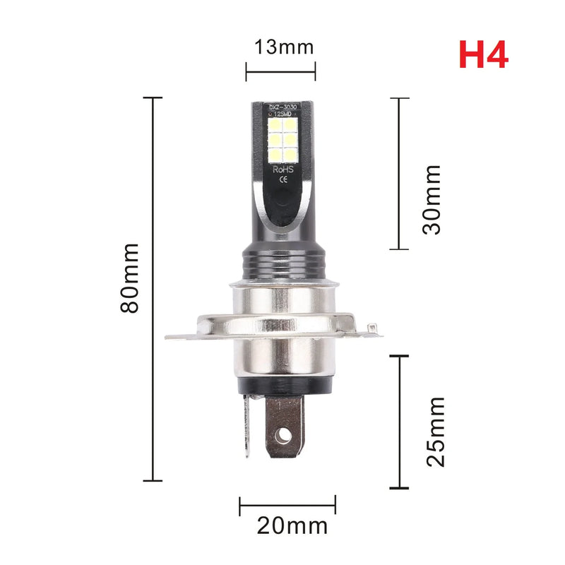 2Pcs H8 H11 Lâmpada LED H16 JP 9005 HB3 9006 HB4 Lâmpada LED Super Brilhante Car Fog Lights Day Driving Light 12V 24V 6000K Branco