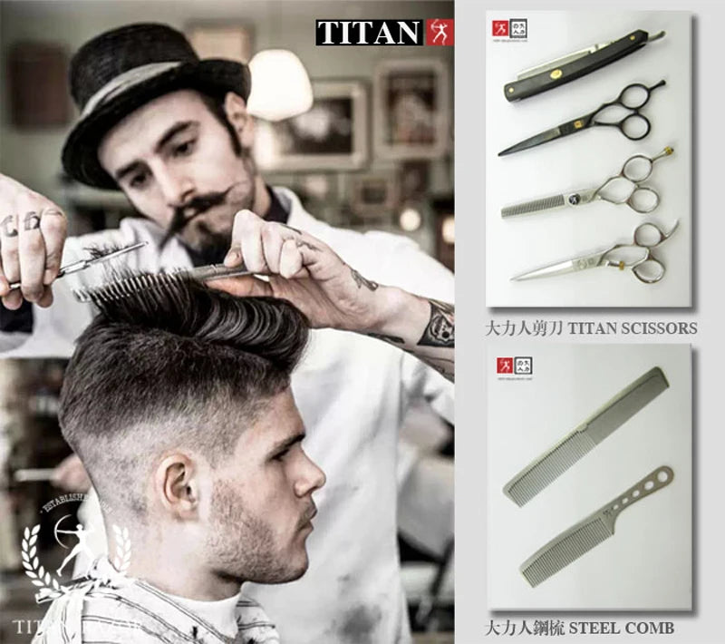 Titan 3D Tesoura Barbeiro Profissional Cabeleireiro Tesouras Máquina de corte de cabelo Barbearia Tesoura de cabelo