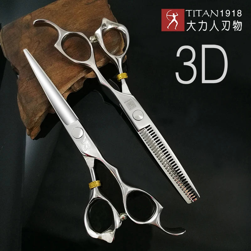 Titan 3D Tesoura Barbeiro Profissional Cabeleireiro Tesouras Máquina de corte de cabelo Barbearia Tesoura de cabelo