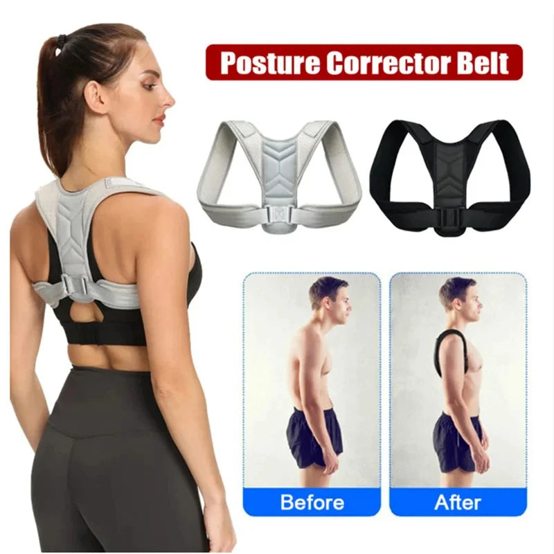 Posture Corrector Clavicle Spine Back Belt Adjustable Unisex Upper Back Shoulder Lumbar Posture Correction