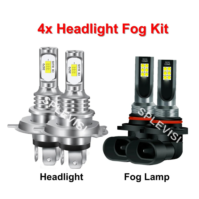 Lâmpada LED Auto H4/9003+9006/HB4 Farol Kit Farol 9V-24V Substituir Para Kia Rio 2012 2013 2014 2015 2016 2017 2018 2019 2020