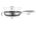 LMETJMA Frigideira de aço inoxidável antiaderente frigideira favo de mel com tampa indução cerâmica elétrica a gás cooktops compatíveis KC0480