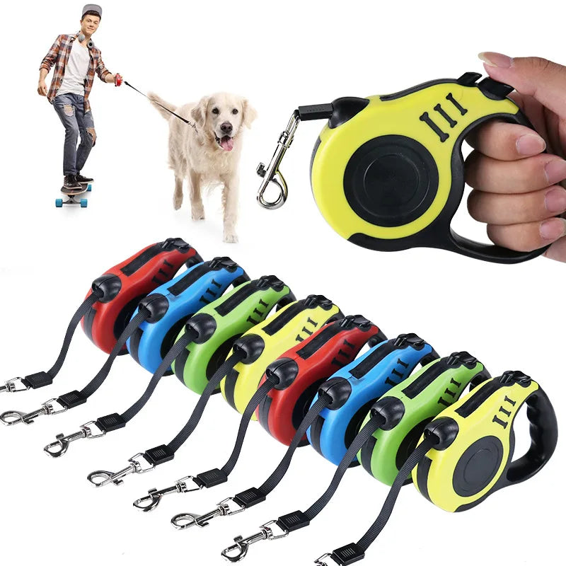 3 Metros 5 Metros Retrátil Dog Leash Pet Leash Traction Rope Belt Automatic Flexible Leash For Small Medium Large Dog Produto