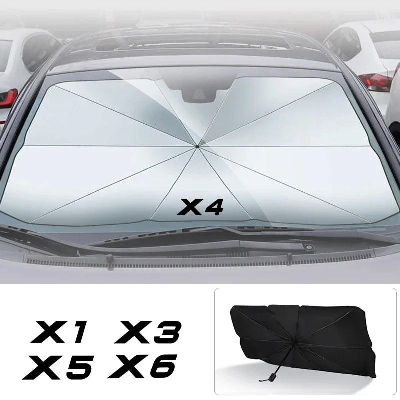 Guarda-sol de isolamento de carro para BMW X1 X2 X3 X4 X5 X6 X7 G01 F10 F15 F49 F30 F85 G05 G08 F25 E84 E83 E71 E70 Acessório de carro