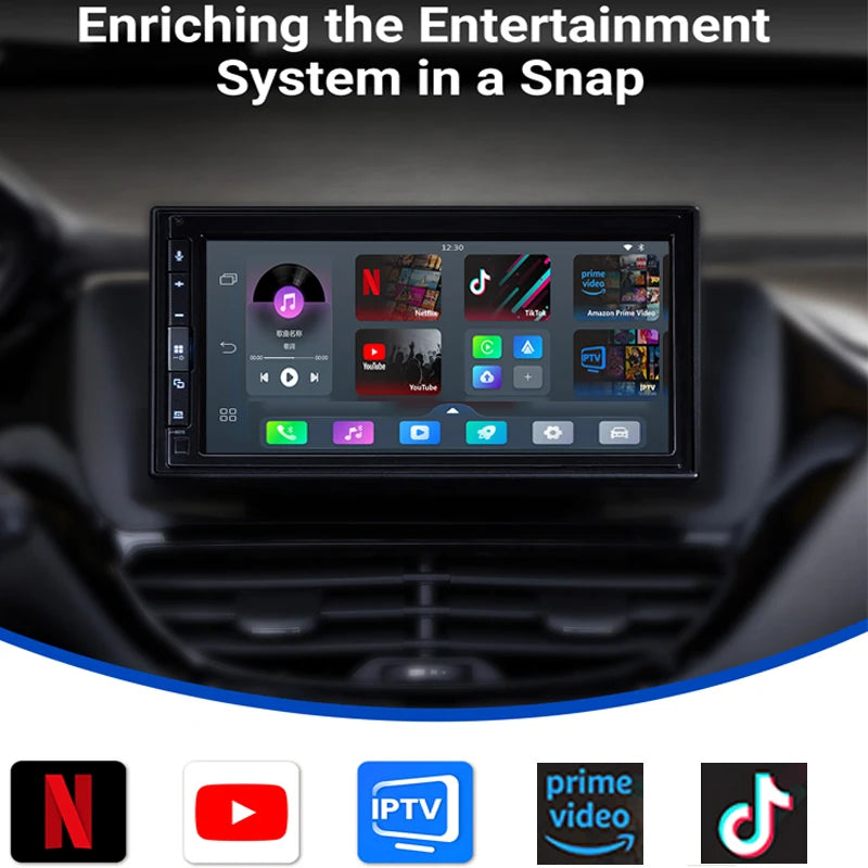 OTTOMOTION Play2 Video Pro Wireless CarPlay Android Auto Adapter Construído no Youtube Netflix IPTV Video Box para acessórios de carro