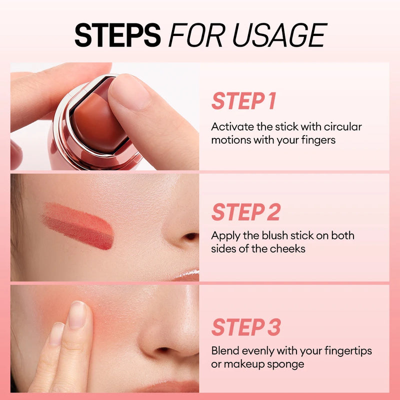 O.DOIS. O Blush Stick Batom 3 em 1 Olhos Bochecha Lip Tint Suave Leve Long-wear Creme Multi-use Stick Blush Batom Maquiagem