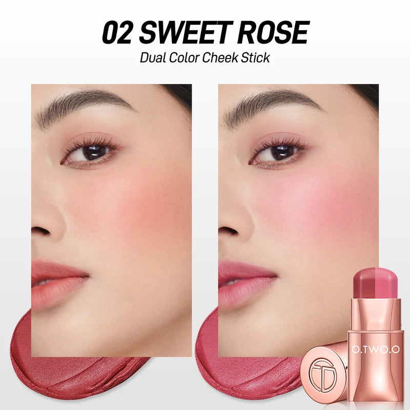 O.DOIS. O Blush Stick Batom 3 em 1 Olhos Bochecha Lip Tint Suave Leve Long-wear Creme Multi-use Stick Blush Batom Maquiagem