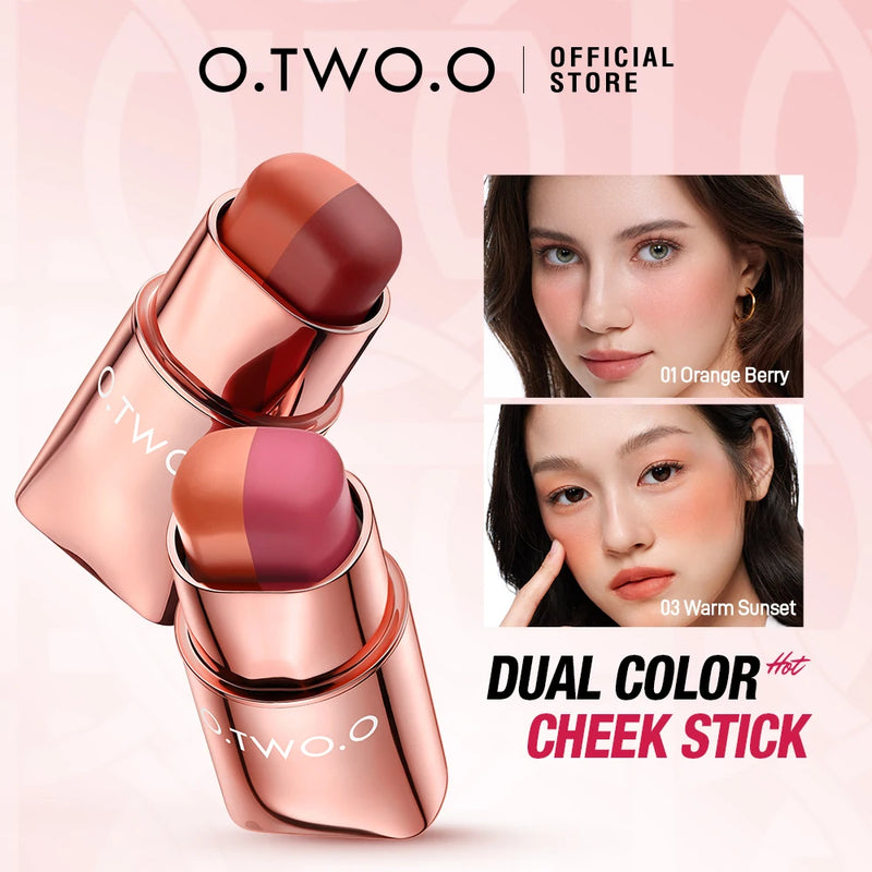 O.DOIS. O Blush Stick Batom 3 em 1 Olhos Bochecha Lip Tint Suave Leve Long-wear Creme Multi-use Stick Blush Batom Maquiagem