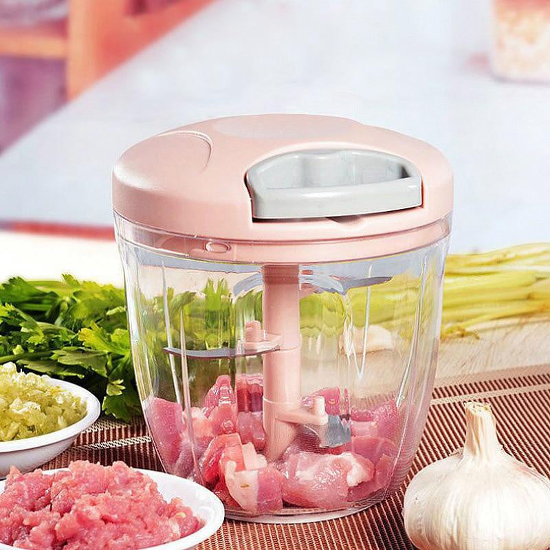 500/900ML Manual Carne Mincer Alho Chopper Girar Prensa de Alho Triturador Vegetal Cebola Cortador Cozinha Acessórios de Cozinha