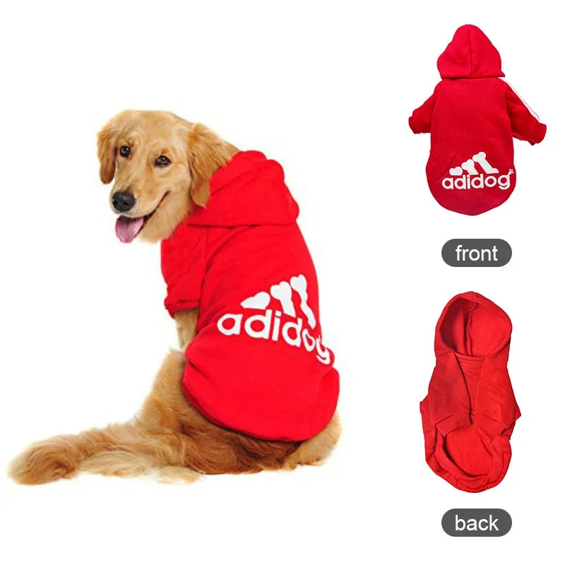 Outono inverno Roupas quentes para cães Adidog Dog Hoodies Pet Warm Coat for Medium Large Dog Jacket Sweater Puppy French Bulldog Clothes