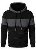 Moda masculina cor solta combinando hoodie casual respirável manga longa hoodie rua atividades ao ar livre