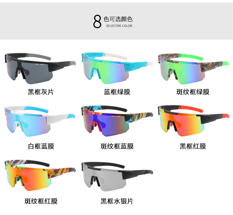 Polarized Cycling Sunglasses UV Protection Windproof Glasses for Men Women Polarized Lens Road Riding Bike Sport Glasses Eyewear