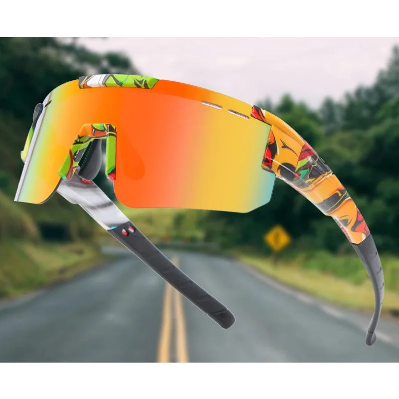 Polarized Cycling Sunglasses UV Protection Windproof Glasses for Men Women Polarized Lens Road Riding Bike Sport Glasses Eyewear