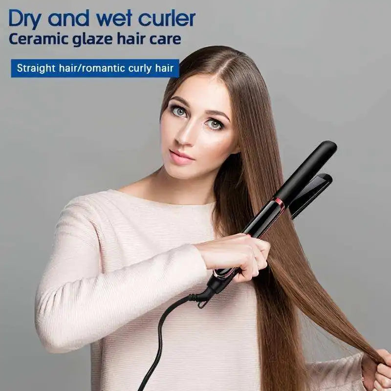 Alisador de Cabelo Profissional Curler Tala Elétrica Ferro Plano Negativo